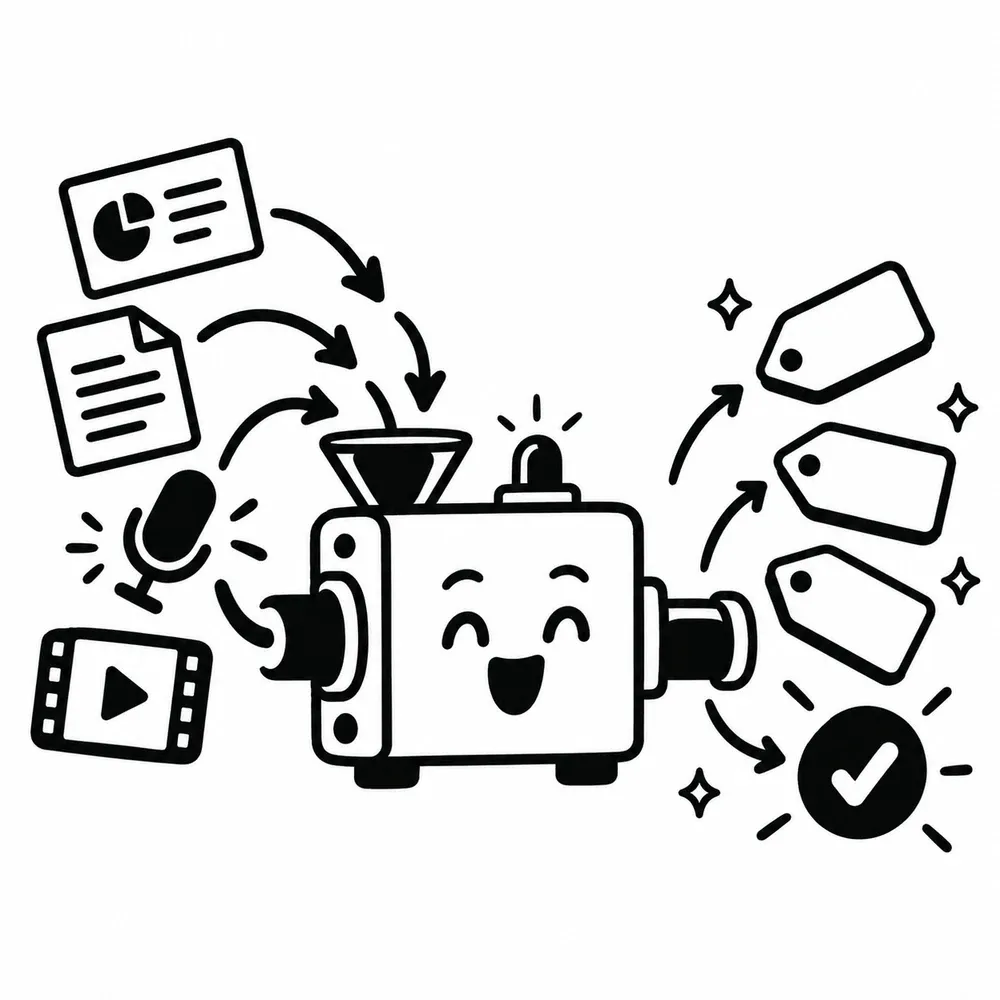여러 콘텐츠를 받아 검증된 태그로 만드는 파이프라인